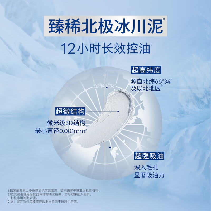 Nivea Men Long-lasting Oil Control Oil Control Anti-acne Cleanser 150g Blackhead Removal Amino Acid Facial Cleanser Teenagers