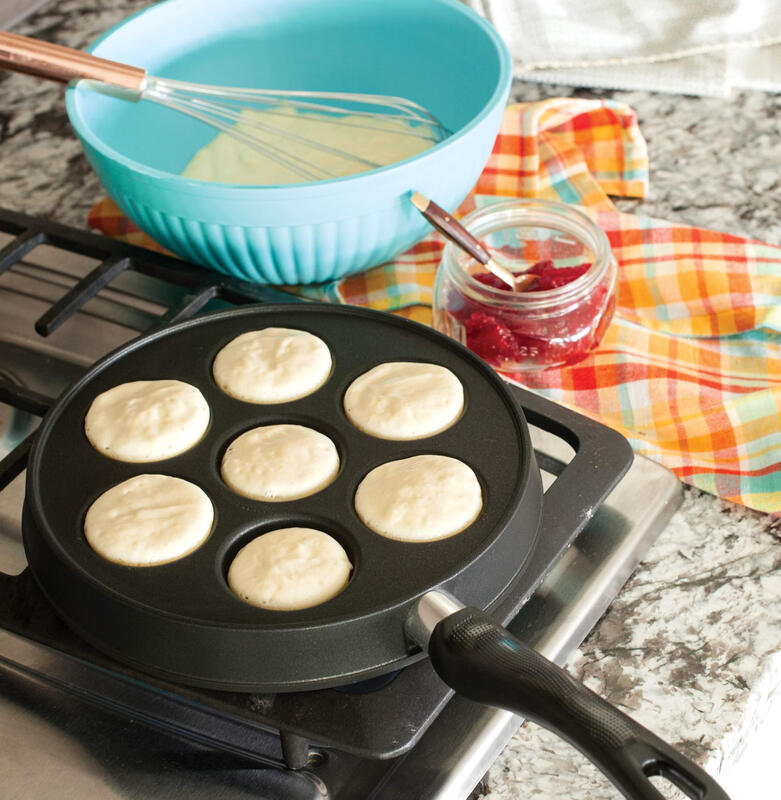 Nordic Ware Danish Waffle Skillet 7-hole cast aluminum nonstick pan Breakfast Lunch Dinner Multipurpose Made in the USA