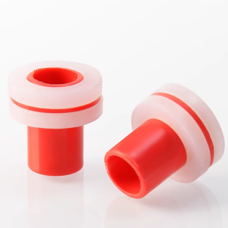 Deqi raw material-free tape gasket, faucet angle valve silicone gasket, raw material-free tape, 4 points + 6 points red (5 pcs each)