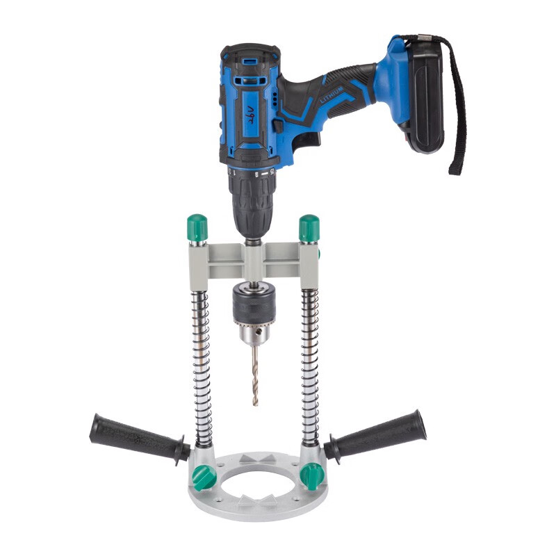 Electric drill stand, rechargeable hand drill, bench drill, lithium electric drill drilling tool, vertical positioning drilling auxiliary tool, upgraded stand + dust cover + vacuum cleaner