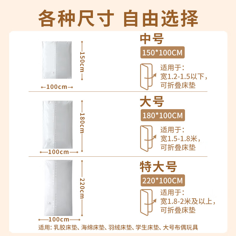 Storage Doctor latex mattress vacuum compression bag storage artifact packing and moving quilt sofa cushion 100*220