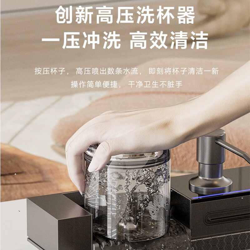 Ye Yu Waterfall Stainless Steel 304 Kitchen Sink Honeycomb Embossed Digital Display Single Slot B Type Thickness 7545-Double Waterfall + Ambient Light