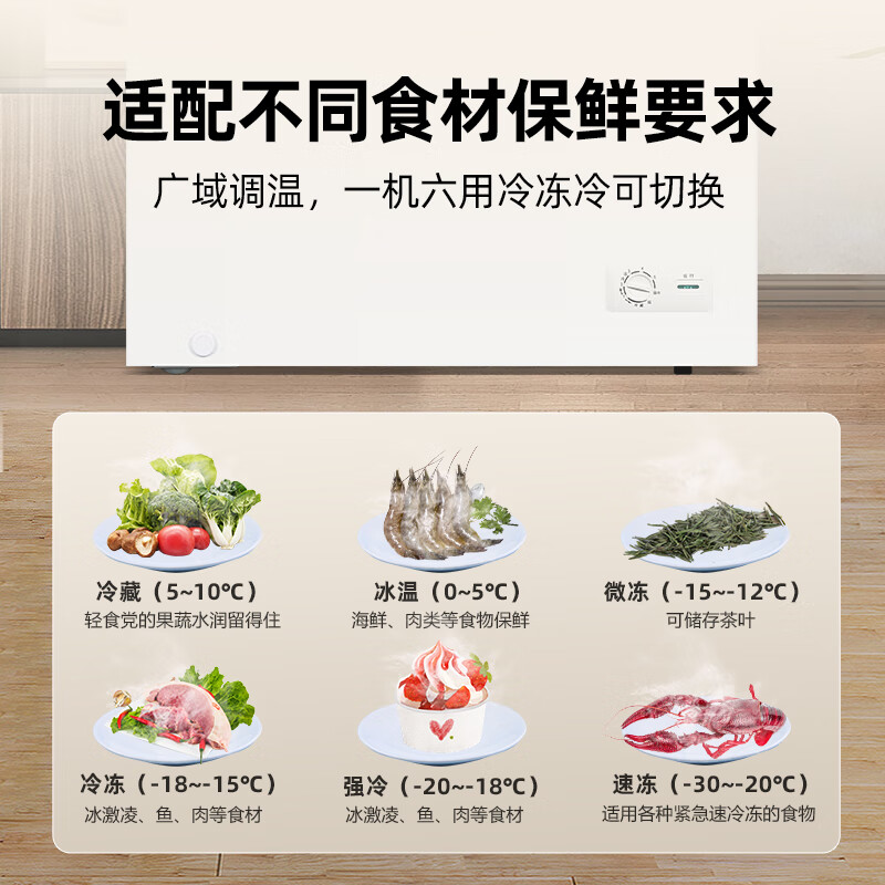 Xingx (XINGX) Xingxing Freezer Home Small 150/200/305 L L Refrigerated Freezer Dual-Purpose Fresh Cabinet Refrigerator First-Class Energy Efficiency Frost Reducing Single Door Freezer Official Flagship Store Basic Model -30 Cryogenic丨Anti-corrosion Liner丨200L 200L