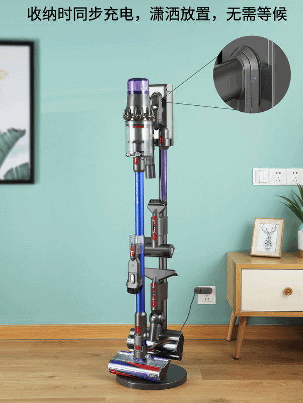 Suitable for Dyson G5 Fluffy Detect absolute vacuum cleaner storage bracket hanger storage G5 series universal storage rack, holds 9 heads, super stable cable hiding
