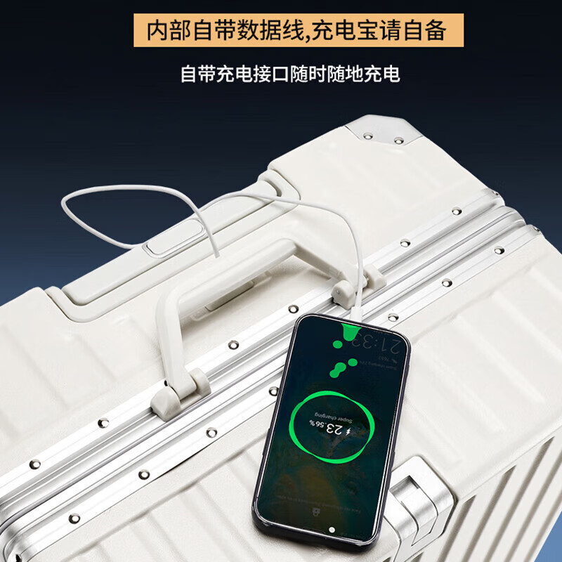 Huatong luggage 28-inch large-capacity trolley suitcase, next-day delivery, carry-on suitcase, password case, leather suitcase, dark gray USB+cup holder+wet and dry separation, 20-inch board-in suitcase, short-distance business trip