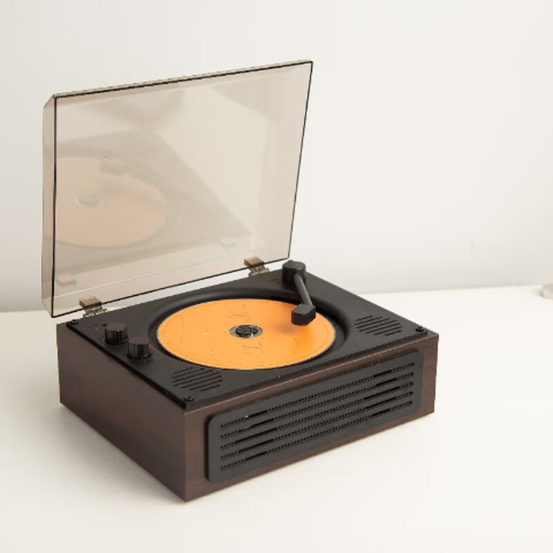 YEARS STAY time and years all-in-one CD player audiophile album player retro CD player record player desktop Bluetooth audio speaker SG1801 walnut birthday gift