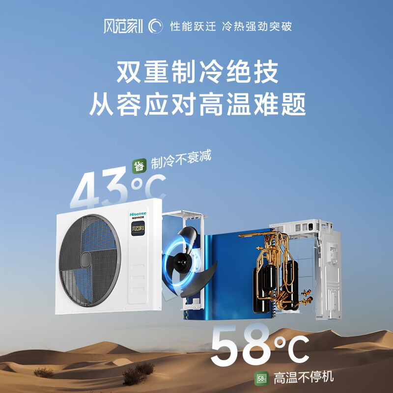 Hisense Fengfengjia series household central air-conditioning multi-split first-class energy efficiency variable frequency energy-saving heating and cooling standard water pump anti-bubble top large 6 horses first-class energy efficiency | one to six | 110-160 1-level frequency conversion