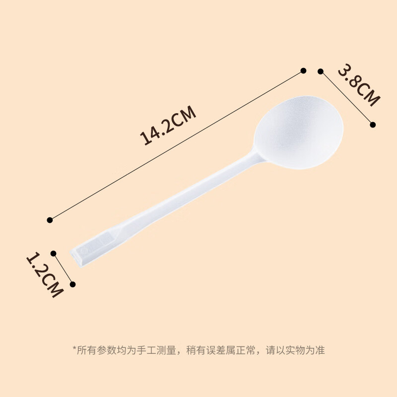 Youao disposable spoons 100 individually packed takeaway plastic spoons high-end hard frosted ice cream spoons