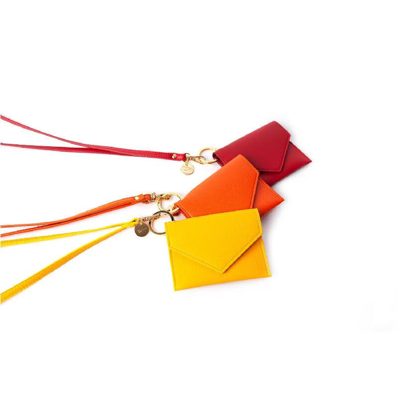 FIBRENO neck lanyard CANDY NECK STRAP yellow