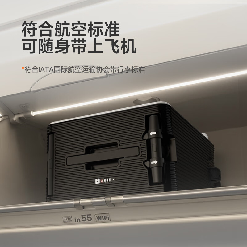 DTA electric suitcase for men and women, rideable boarding case, front opening suitcase, can be used as a substitute for high-looking trolley leather suitcase, Panda White 20 inches, boarding smart riding case