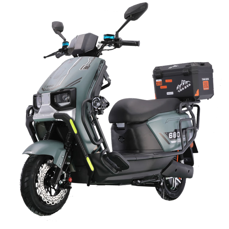 Kang Kecheng's new sky smart NFC high-speed electric car 70-code electric motorcycle 72V takeaway long-distance running high-power battery car long-distance running long-range electric motorcycle motorcycle Youniu brand high-end version - large plate double disc brake 55-code + NFC + smart naked bike does not include battery and charger Universal 60/72V