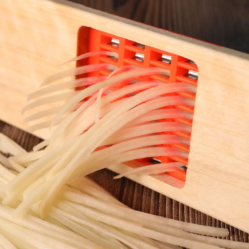 Cutting board potato grater household thin shreds kitchen potato shreds cucumber grating cutting carrots old-fashioned bad dishes whole wood 4mm grater + hand guard