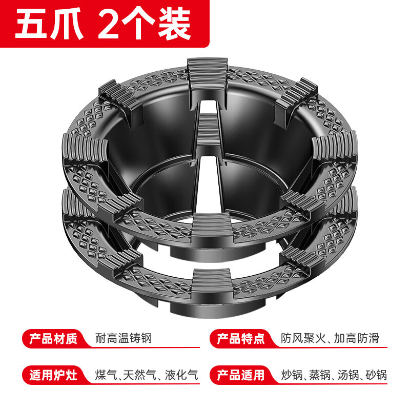 Ao Yan Laite thick cast iron gas stove windshield anti-slip bracket support gas stove universal fire windshield stove shelf (exclusive five-claw universal fireproof windshield 2 pieces)