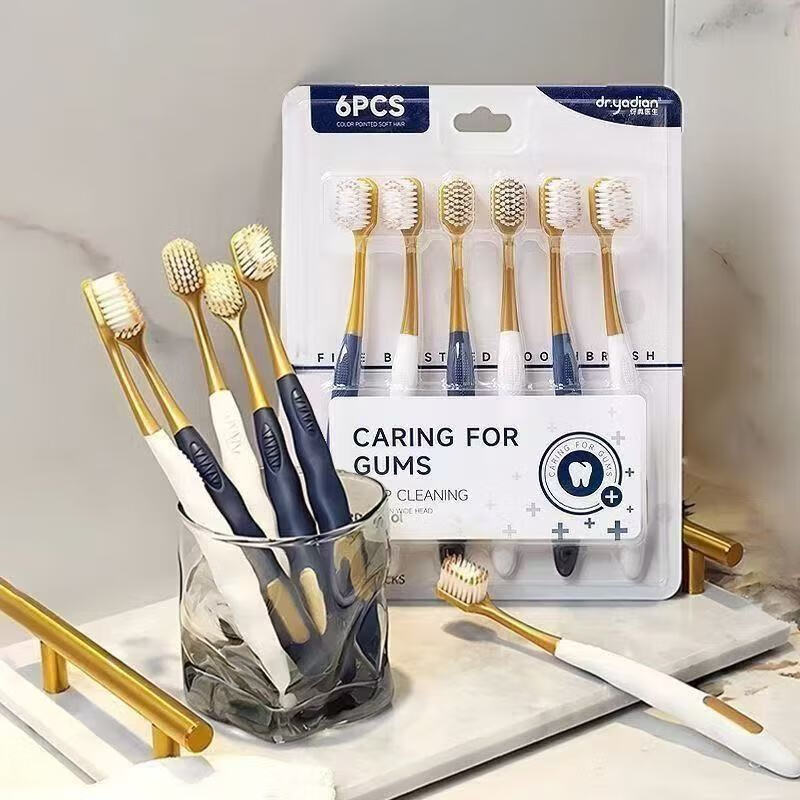 Sam's same type toothbrush wide head soft bristles high density brush deep cleaning adult family six pack each super soft bristles 12 pack affordable pack