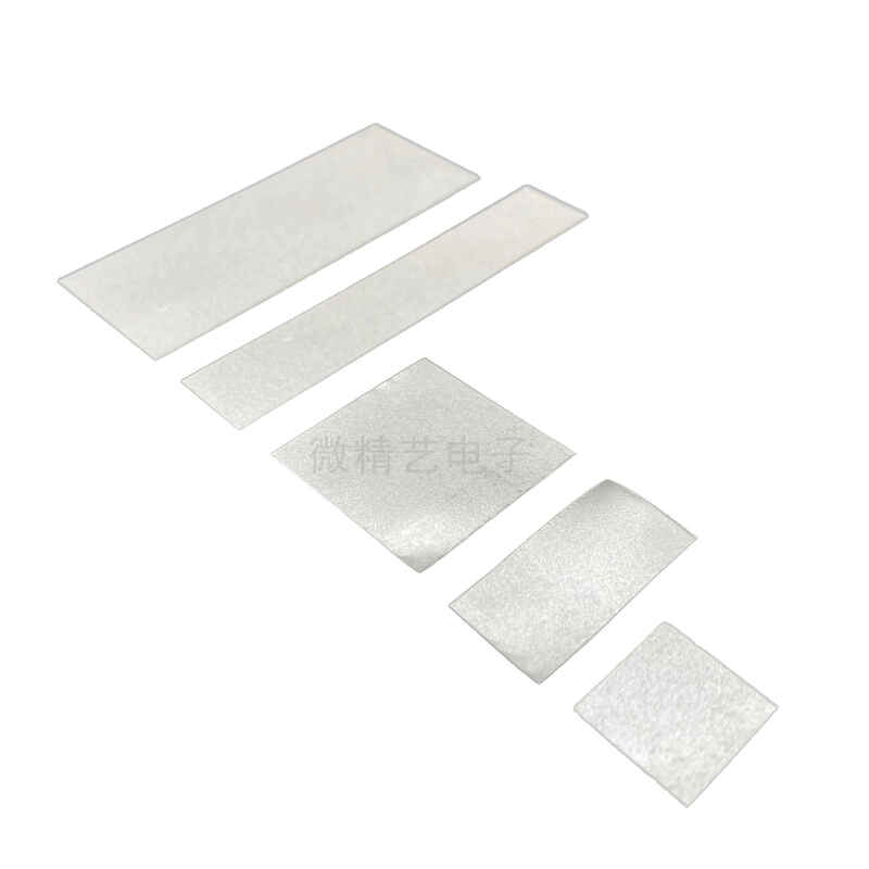PVDF piezoelectric film can be customized and cut into any shape or size, supporting electrode lead-out, plastic packaging 28um, hot sale 1*2CM