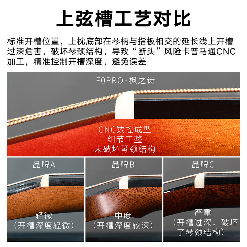 KEPMA (KEPMA) KEPMA F0PRO Maple Poetry guitar Kama surface veneer beginner advanced folk guitar with vibration F0pro-Maple Poetry wood color 41-inch acoustic