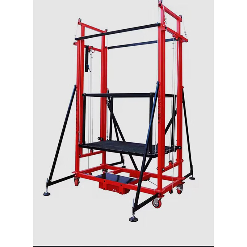 Electric lifting scaffolding lift mobile lifting platform folding remote control indoor and outdoor construction site decoration hoist 3.5 meters load 300kg remote control + outriggers