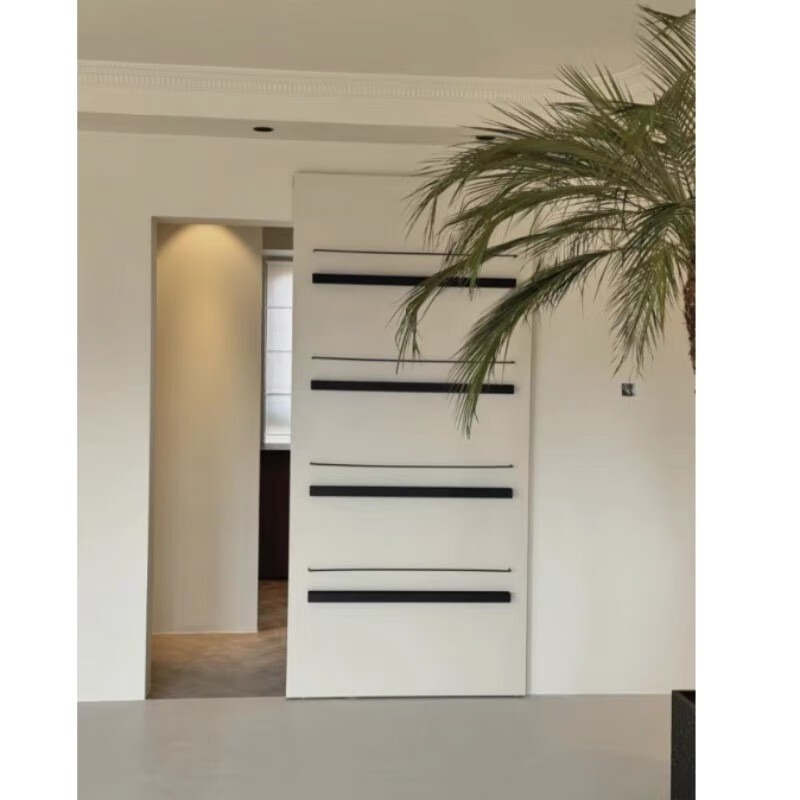 Magazine bookshelf ghost door study cloakroom sliding door kitchen bathroom sliding door barn door mid-century cream style bedroom door customized according to size