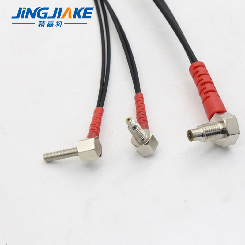 Yue Changsheng coaxial multi-core diffuse reflection fiber M3M4M6 elbow 90 degree L-shaped right angle fiber amplifier probe sensor HRC610-TZ (reflective M6 thread length 1 meter)