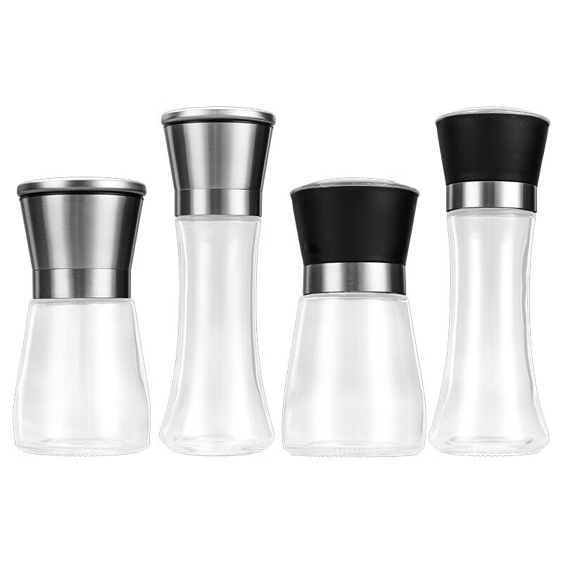 304 stainless steel grinder tall pepper grinder pepper grinder manual grinder glass seasoning bottle 304 stainless steel large