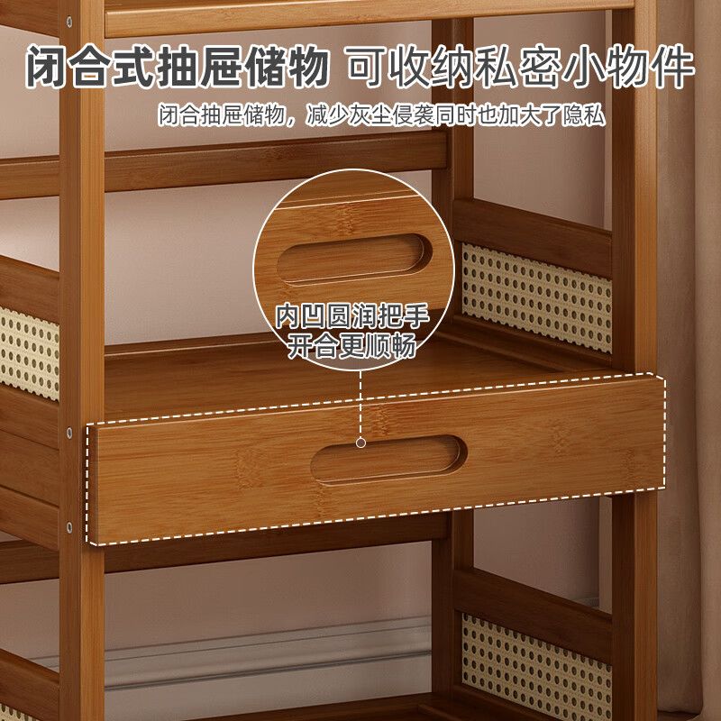 Jungle Storage Rack Desktop Bookshelf Office Computer Desktop Storage Rack Simple Multi-Layer Organizing Rack Home Floor-standing Storage Rack Brown丨2 layers 40cm Bold and Reinforced