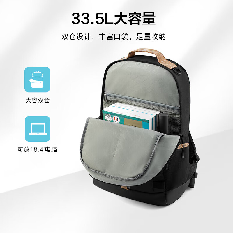 Samsonite student schoolbags for middle and high school students, antibacterial and burden-reducing backpacks for boys and girls, large-capacity computer bags NW4