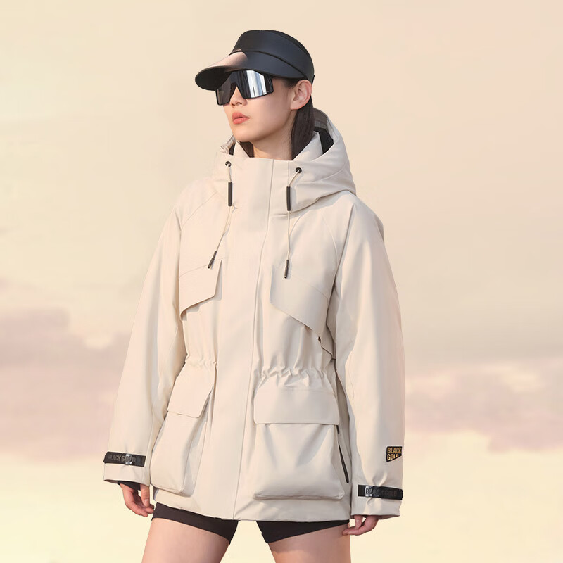 Govan style shell black gold goose down jacket winter women's five-point short down jacket Platinum No. 1 4.0 S