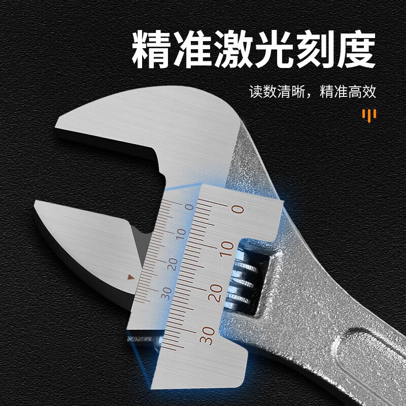 Complete range of adjustable wrench tools, adjustable wrench, multi-functional large open pipe wrench, hardware, small wrench, adjustable wrench plate, light handle classic adjustable wrench 10 inches