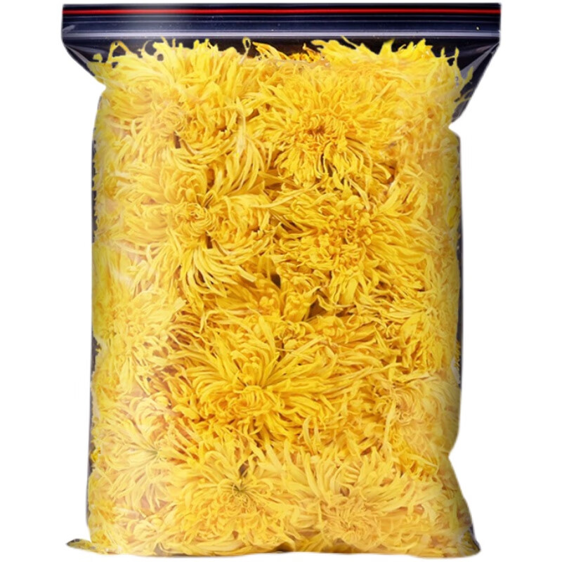 Laodai Chrysanthemum Tea Golden Thread Royal Chrysanthemum Yellow Chrysanthemum One Cup Big Chrysanthemum Tribute Chrysanthemum Fetal Chrysanthemum 500g Bulk Flower Tea Bulk Packing Golden Thread Royal Chrysanthemum New Flowers 50g (about 120 flowers) x gold