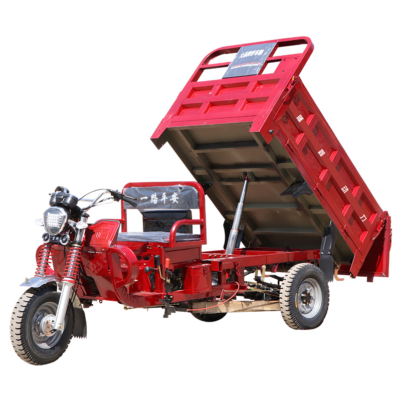 GUANGJUE flat seat gasoline Loncin water-cooled engine fuel three-wheel motorcycle can be lifted and dumped, free shipping 175cc flat seat air-cooled 1.2 meters wide x 1.8 meters long