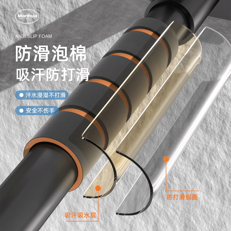 Fan Tisi punched horizontal bar wall fixed home base installation single pole indoor home pull-up screw steel pipe third generation upgraded horizontal bar (130-140) + free level + expansion screw