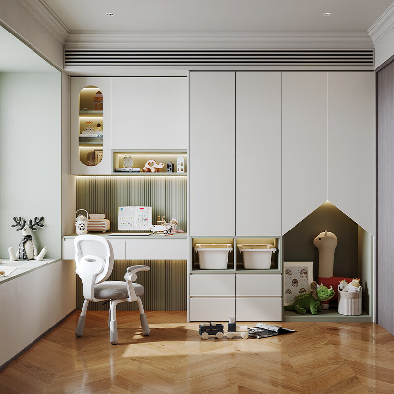 Oppein wardrobe customization, whole house furniture, multi-space cabinet customization, bedroom living room kitchen cabinet comprehensive package 20 custom cabinets + 7 meters cabinet + furniture 10-piece set