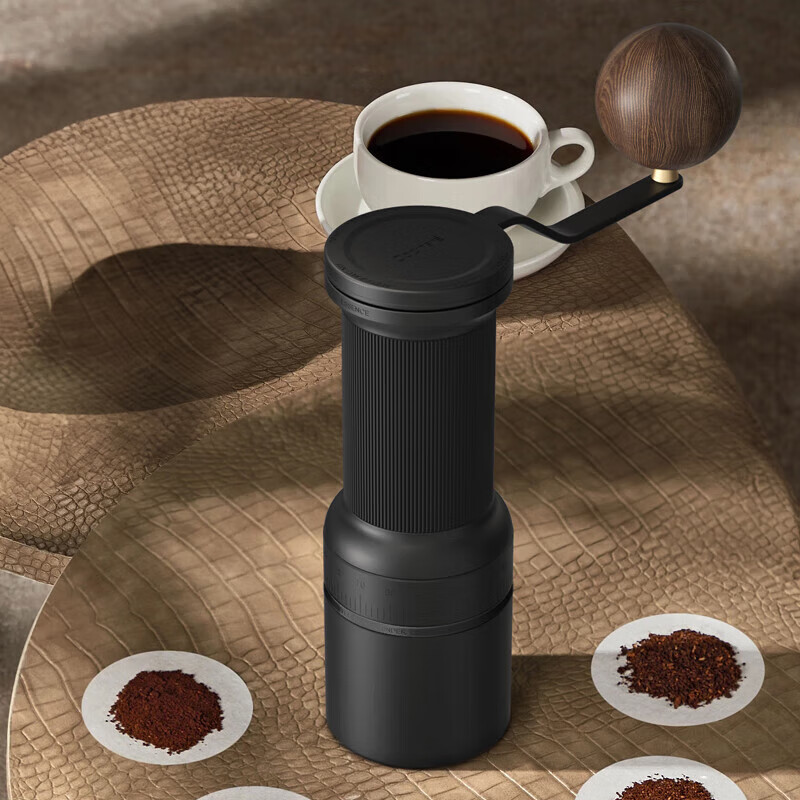 COCINARE Coffee Grinder Portable Hand-Brewed Coffee Bean Grinder B38 Pro Ten Blades Black