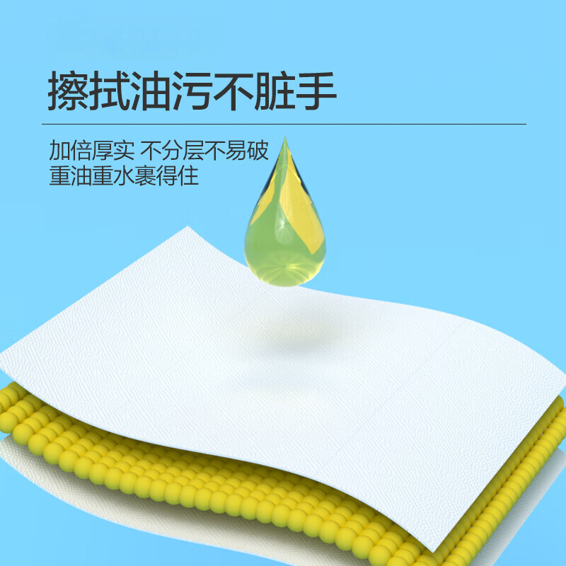 Kitchen paper towels, thickened food grade kitchen paper, hanging removable rags, washable and oil-absorbing (randomly packaged), kitchen paper towels, 2 layers, 200 pumps*1 pack