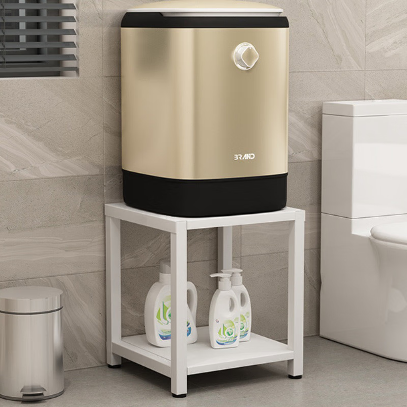 Fantasy Bathroom Storage Rack Bathroom Moisture-Proof Base Small Washing Machine Bracket Raised Sweeping Robot Storage Rack White 1 layer long 32cm wide 30cm high 35cm