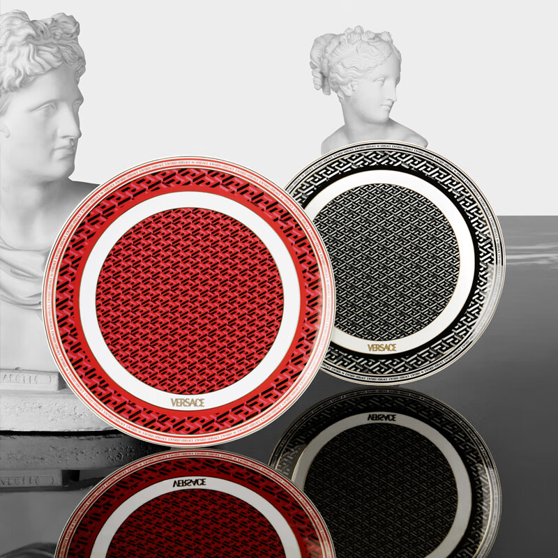 ROSENTHAL meets Versace European style original imported ceramic tableware Versace tray classic red 33cm