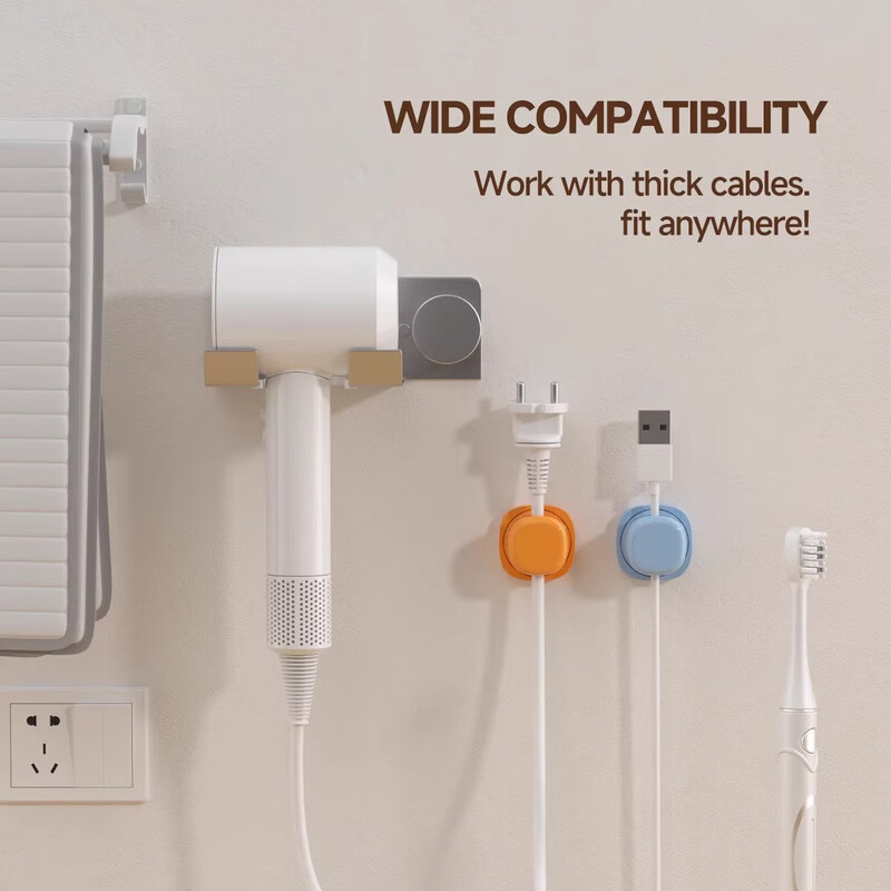 Jiali Cube Rotatable Cable Manager Desktop Data Cable Storage and Organizing Cable Mobile Phone Charging Cable Fixed Cable Manager Mixed Color 3 Packs