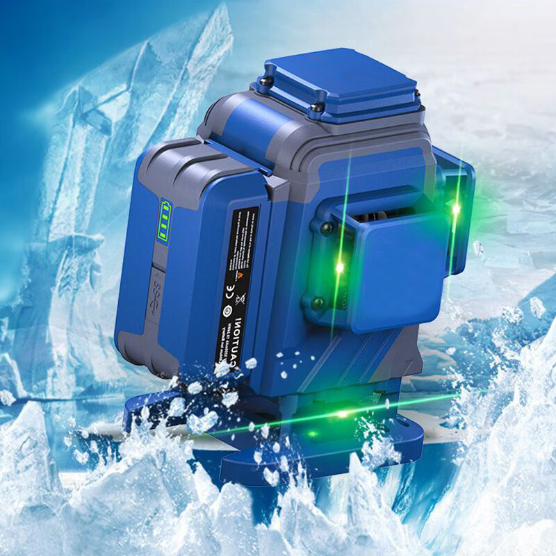 Midek GK03D floor and wall meter 12-line high-precision strong laser level under outdoor visible automatic wiring GK03DG under horizontal green light (simple configuration) 5200 single