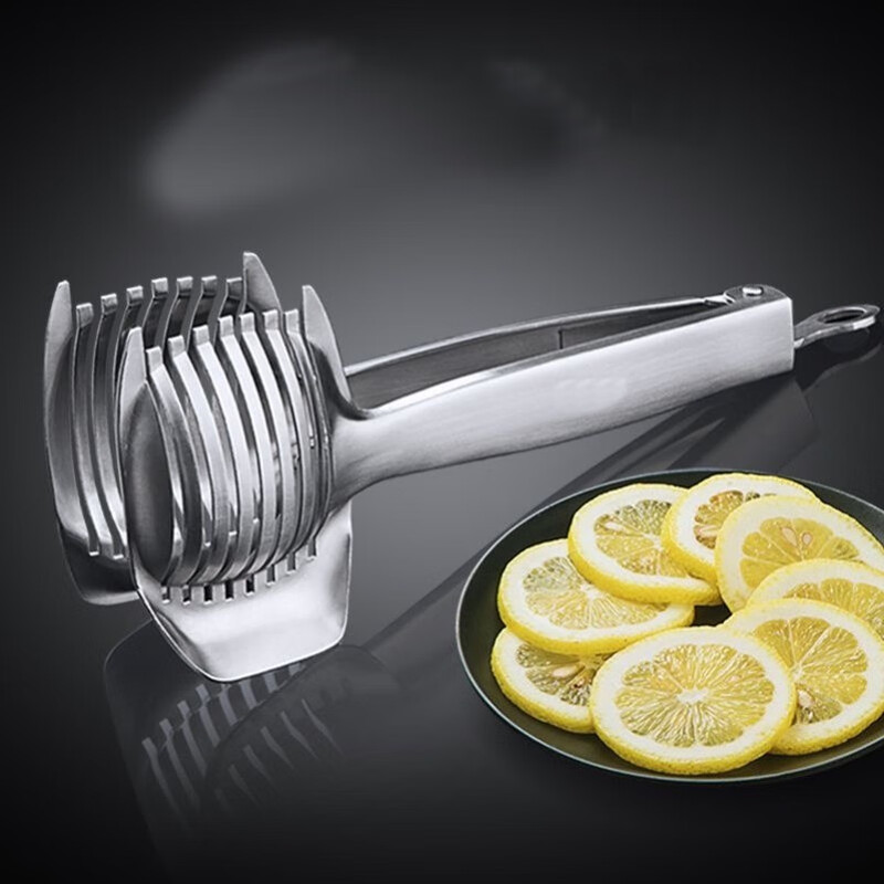 Fantasy Lemon Slicer Commercial Milk Tea Shop Special Stainless Steel Cutting Hard-boiled Egg Grapefruit Tomato Tool Fruit Divider Nordic White Fruit Knife Free Knife Set -60 and above -1.5cm-9