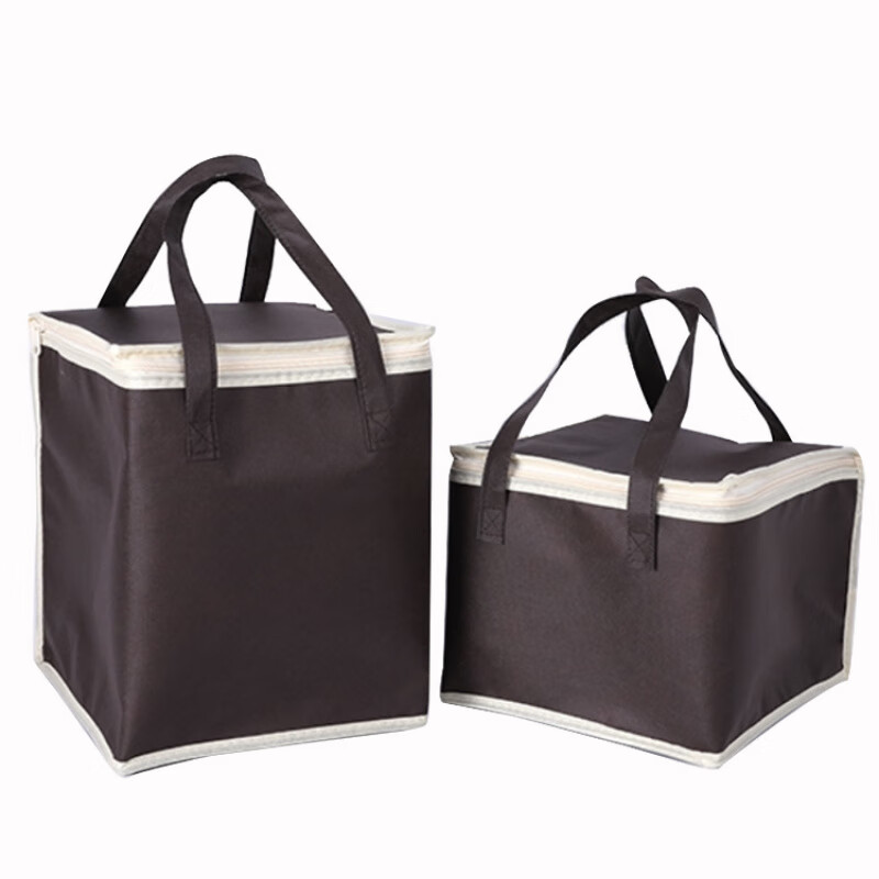 Brown 6-inch 8-inch 10-inch heightened cake insulation bag cold storage bag delivery bag enlarged aluminum foil thickened cold storage bag waterproof white gold handheld 6-inch heightening length 26 width 26