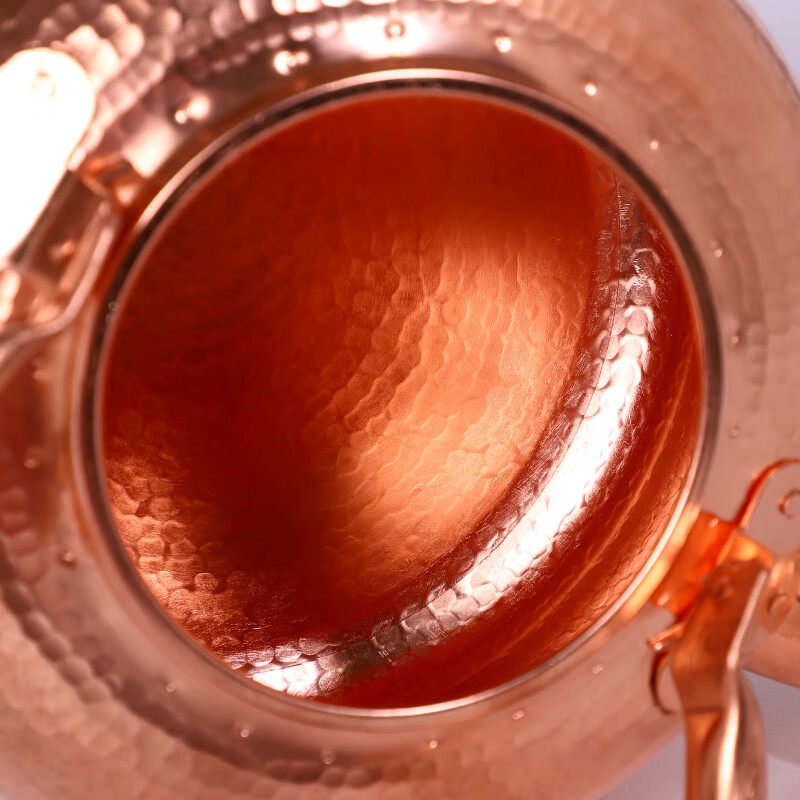 Copper Liufu copper kettle kettle old-fashioned household red copper pure handmade pure copper thickened retro large capacity 5L 3L large soup kettle hand-hammered copper original color model (gas open flame) 3L