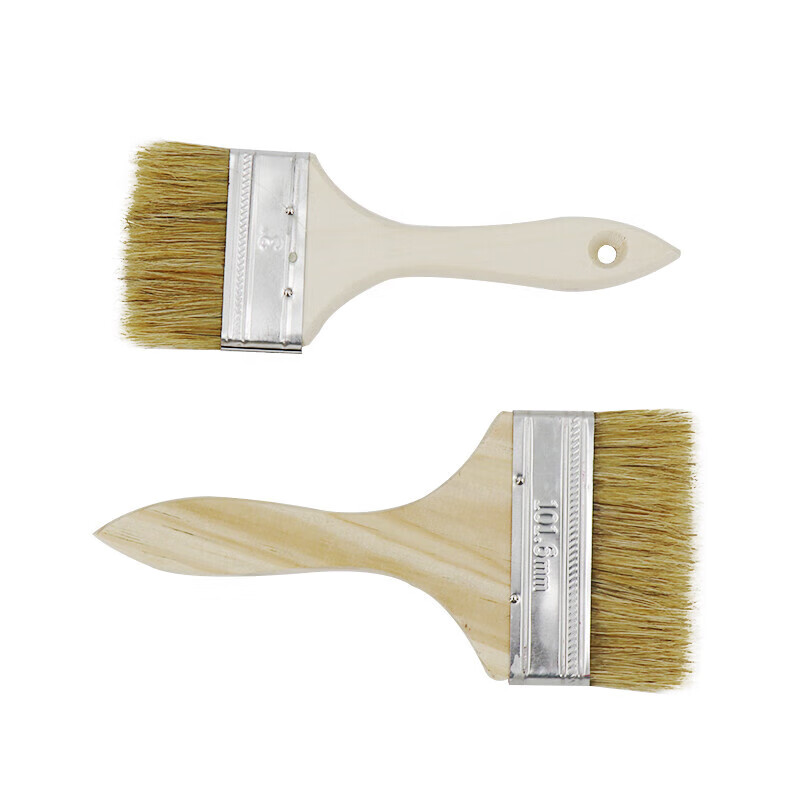 Hasdick wooden handle paint brush 4 inches (10 pieces) paint brush cleaning high-end pure bristle brush HK-504