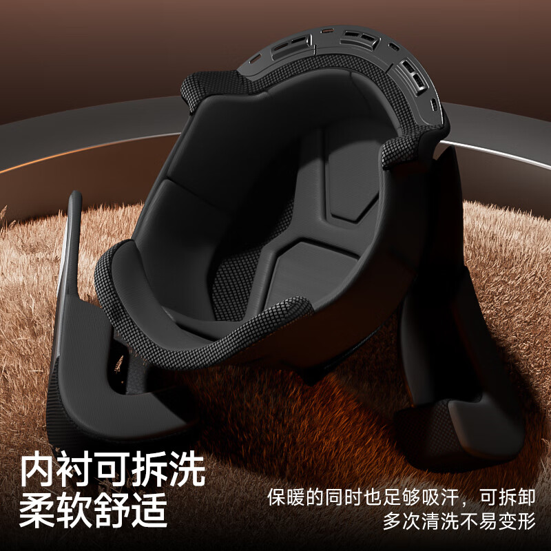 YEMA Motorcycle Helmet Men's 3C Certified Winter Warm Motorcycle Helmet Women's All Seasons Titanium Gray XXL