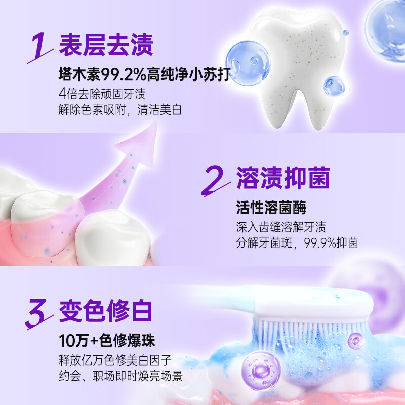 Namei Tamu Plain Whitening Toothpaste Removes Yellowing, Removes Teeth Stains and Cleans Orchid Orchid Water Lily 3 Count 360g