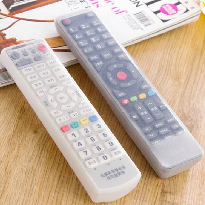 Suitable for remote control TV remote control protective cover TV remote control cover silicone protective cover remote control storage shell remote control shell cover HD transparent bear medium size