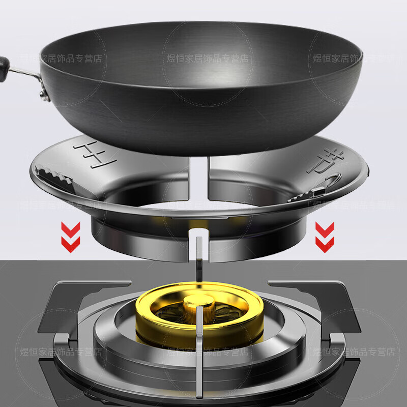WCZ German high-end gas stove anti-slip bracket holding fire cover energy-saving windproof cover universal gas stove stove windshield home fire focus windproof cover flagship four-claw universal (1 piece)