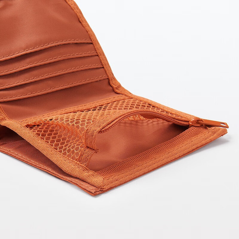 Yuanzu storage bag MUJI Muji Liangpin wallet solid color key card zipper portable coin purse for business trip black - polyester fiber travel wallet about 11*9