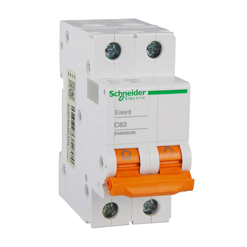 Schneider air switch 2P C63A E9 series small household miniature circuit breaker air switch without leakage protection EA9AN2PC63A