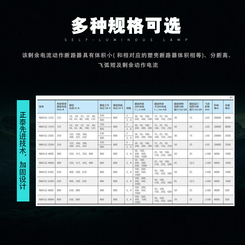 NM1LE leakage circuit breaker three-phase four-wire plastic case switch 6310025630800 125A 4p