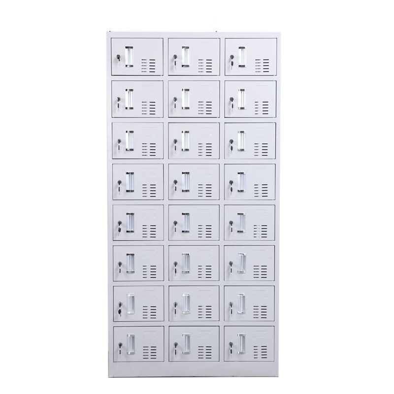 Hard hat storage cabinet 40 dust-free workshop factory employee locker shoe cabinet 24-door layered locker with locking roll cabinet information filing cabinet Thirty-two door locker (gray white) 0.9mm ultra-thick and durable